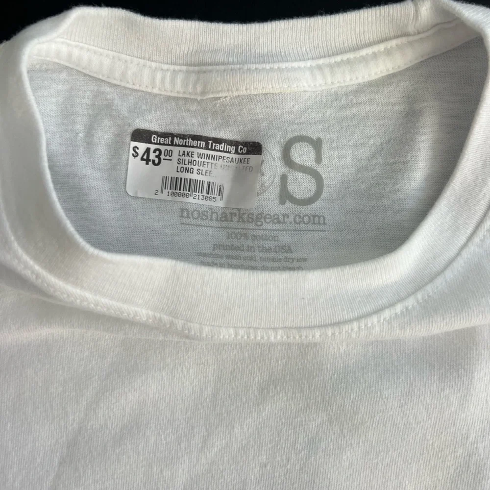 Lake Winnipesaukee  NWT mens LS white “Shark” unsalted cotton shirt - Picture 6 of 8